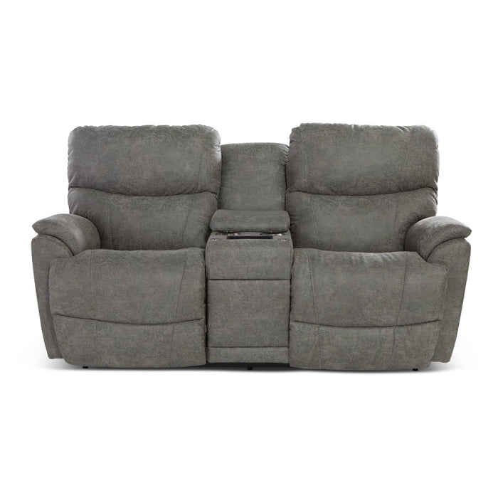 Trouper Power Reclining Loveseat w/ Headrest, Lumbar & Console