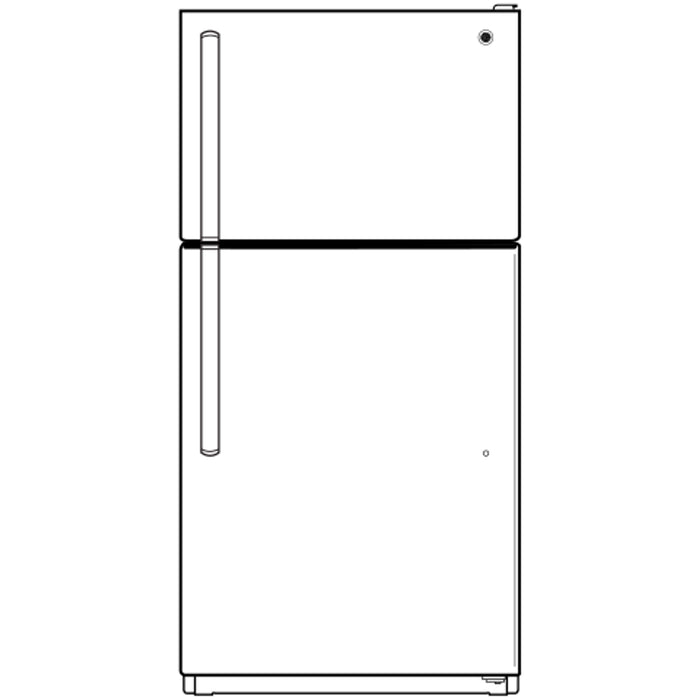 GE® ENERGY STAR® 17.6 Cu. Ft. Top-Freezer Refrigerator