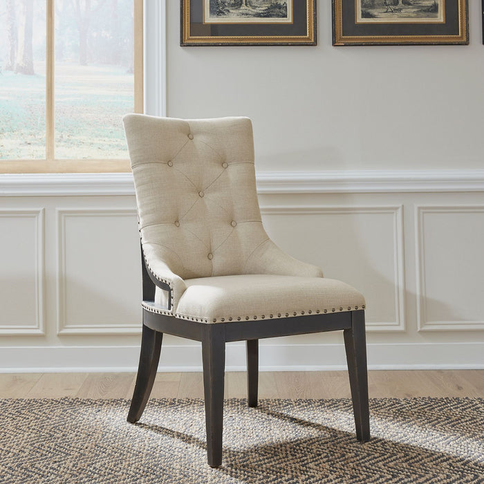 Americana Farmhouse - Uph Shelter Side Chair- Black (RTA)