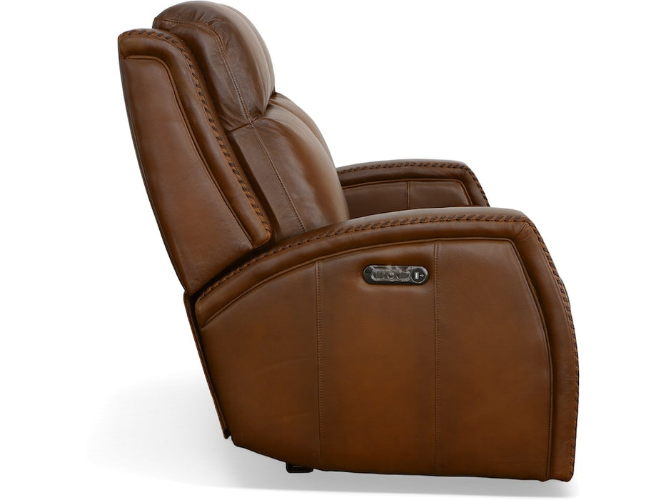 Mustang Power Reclining Loveseat with Power Headrests