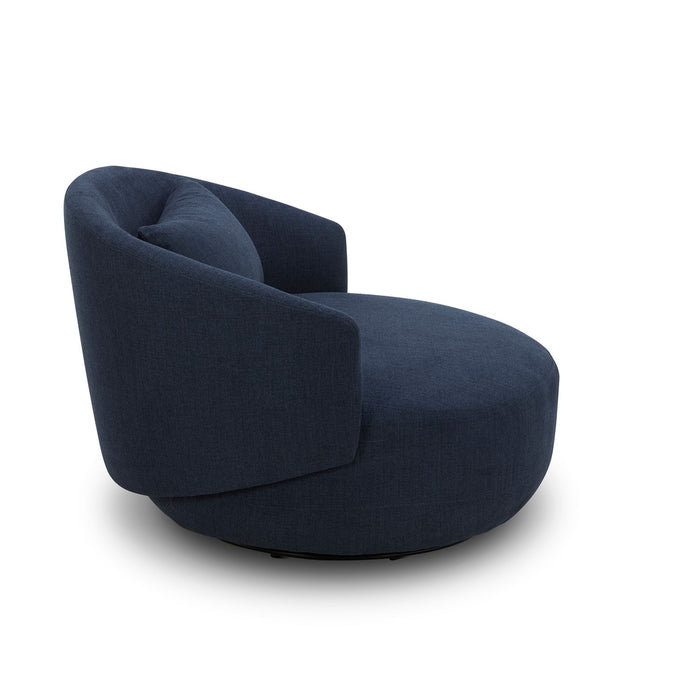 Haley - Uph Swivel Cuddler Chair - Midnight