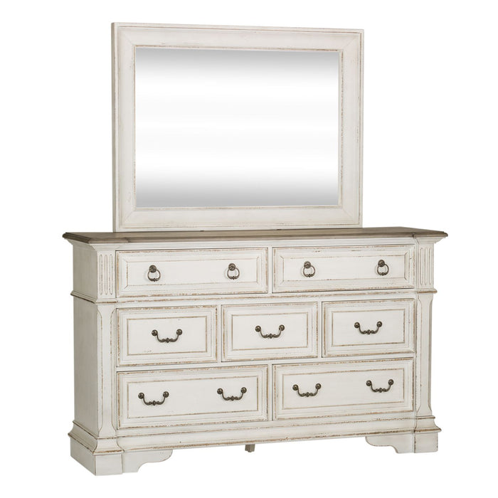 Abbey Park - King Panel Bed, Dresser & Mirror