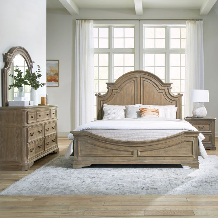 Magnolia Manor - Queen Panel Bed, Dresser & Mirror, Night Stand