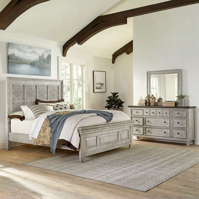 Heartland - King Opt California Panel Bed, Dresser & Mirror