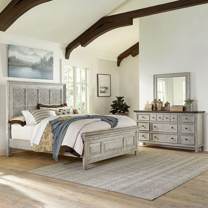 Heartland - King Opt Panel Bed, Dresser & Mirror