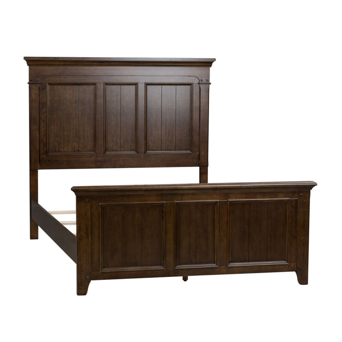 Saddlebrook - King Panel Bed, Dresser & Mirror, Night Stand