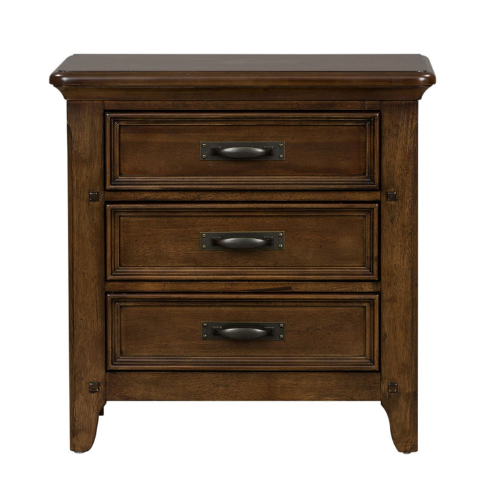 Saddlebrook - Queen Panel Bed, Dresser & Mirror, Night Stand