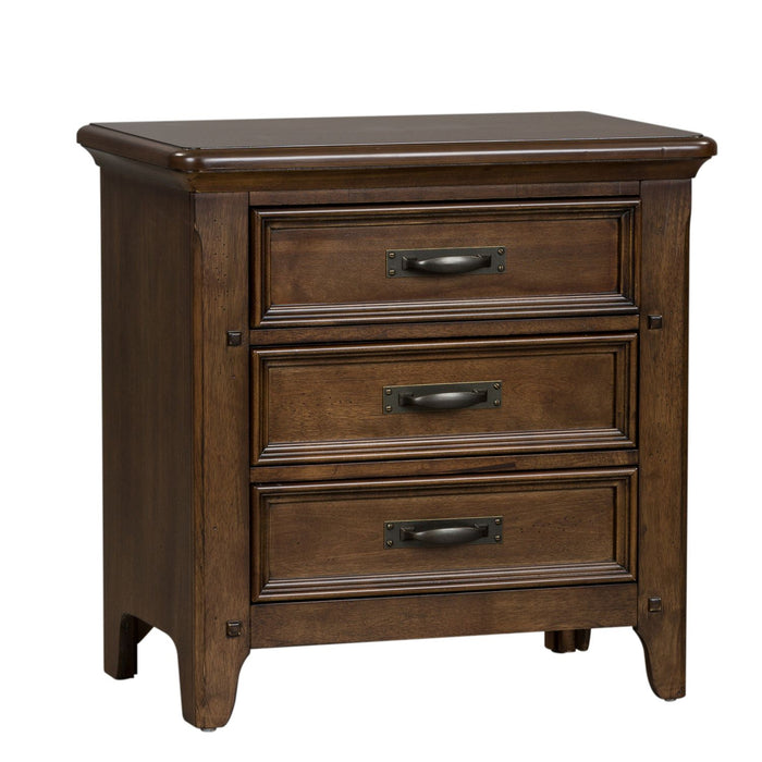 Saddlebrook - Queen Panel Bed, Dresser & Mirror, Night Stand