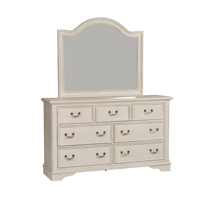 Bayside - King Panel Bed, Dresser & Mirror, Chest