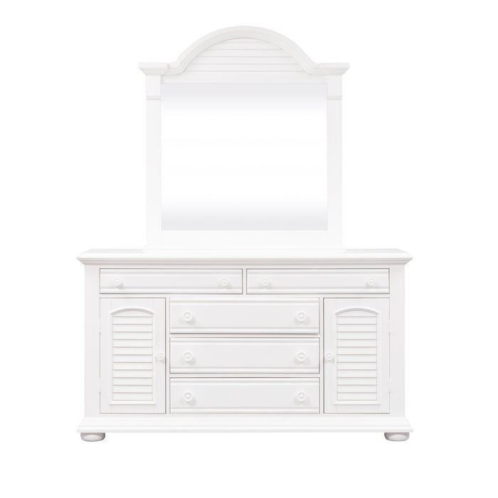 Summer House I - Queen Panel Bed, Dresser & Mirror