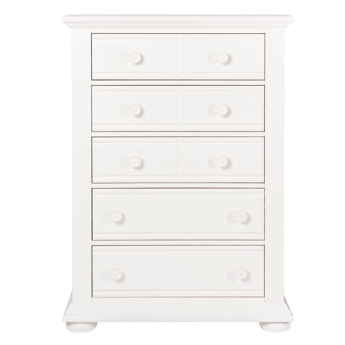 Summer House I - King Panel Bed, Dresser & Mirror, Chest