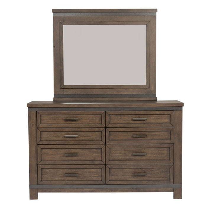 Thornwood Hills - King Bookcase Bed, Dresser & Mirror