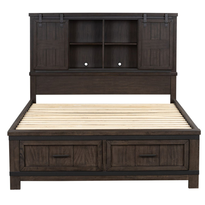 Thornwood Hills - King Bookcase Bed, Dresser & Mirror