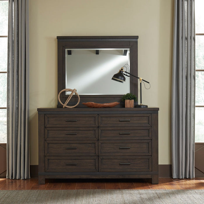 Thornwood Hills - King Bookcase Bed, Dresser & Mirror