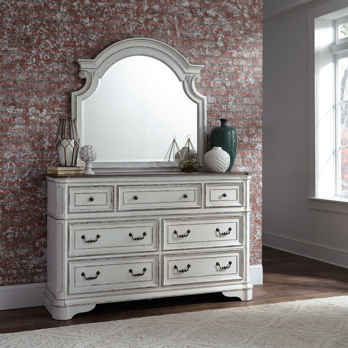 Magnolia Manor - King Panel Bed, Dresser & Mirror