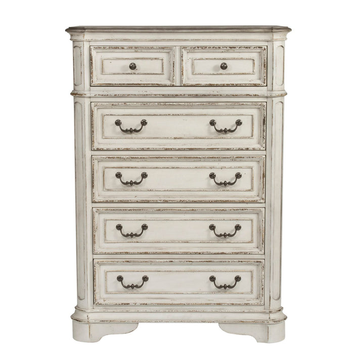 Magnolia Manor - King California Panel Bed, Dresser & Mirror, Chest