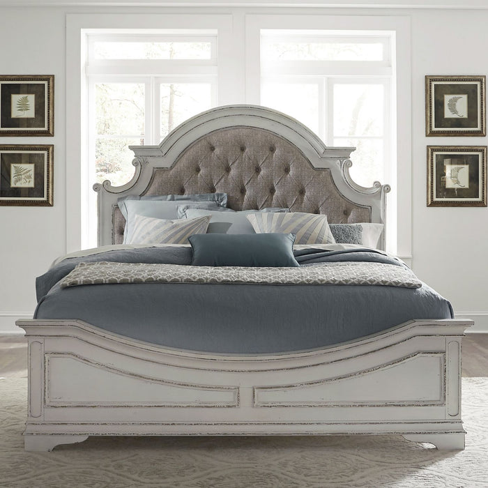 Magnolia Manor - Queen Uph Bed, Dresser & Mirror, Chest