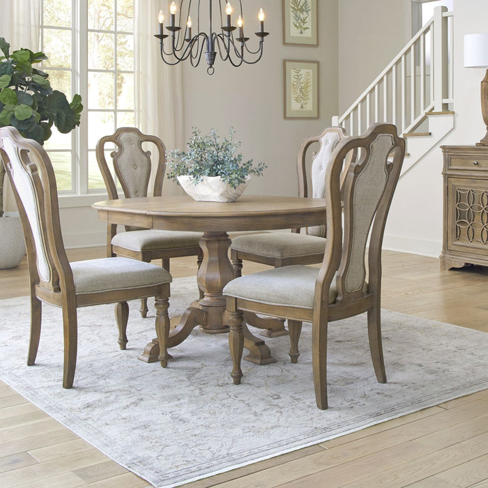 Magnolia Manor - 5 Piece Pedestal Table Set