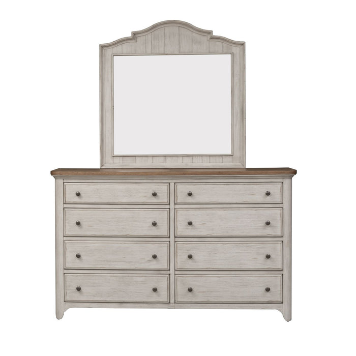 Farmhouse Reimagined - Queen Poster Bed, Dresser & Mirror, Night Stand