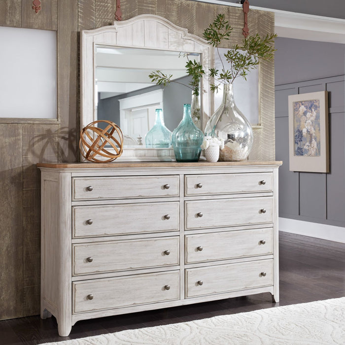 Farmhouse Reimagined - King Poster Bed, Dresser & Mirror, Night Stand