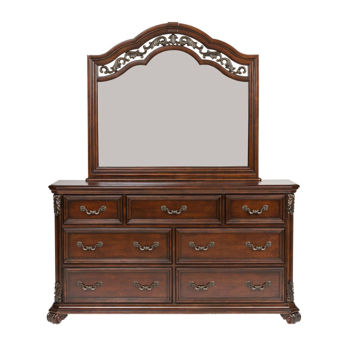 Messina Estates - King Poster Bed, Dresser & Mirror, Chest