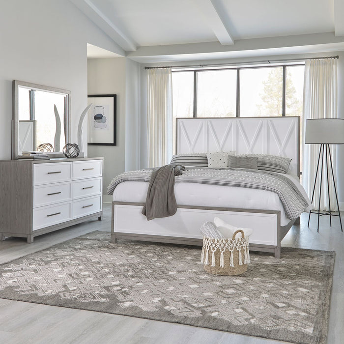 Palmetto Heights - King Panel Bed, Dresser & Mirror