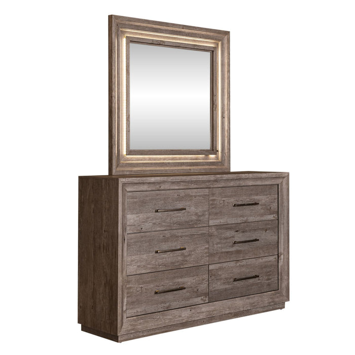 Horizons - King Storage Bed, Dresser & Mirror, Night Stand