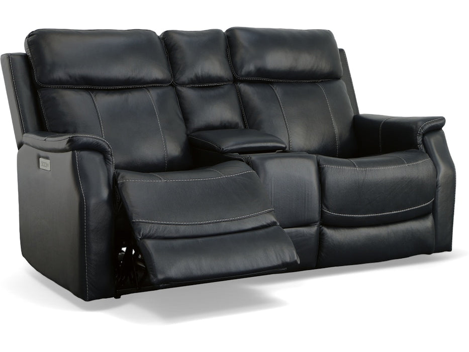 Easton Power Reclining Loveseat with Console and Power Headrests and Lumbar