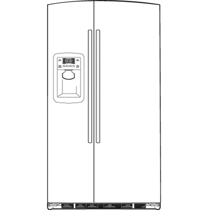 GE® ENERGY STAR® 25.4 Cu. Ft. Capacity Side-By-Side Refrigerator with Dispenser