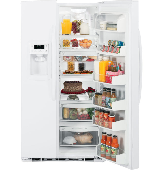 GE® ENERGY STAR® 25.4 Cu. Ft. Capacity Side-By-Side Refrigerator with Dispenser