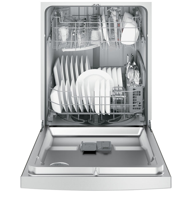 GE® Hybrid Stainless Steel Interior Dishwasher with Front Controls