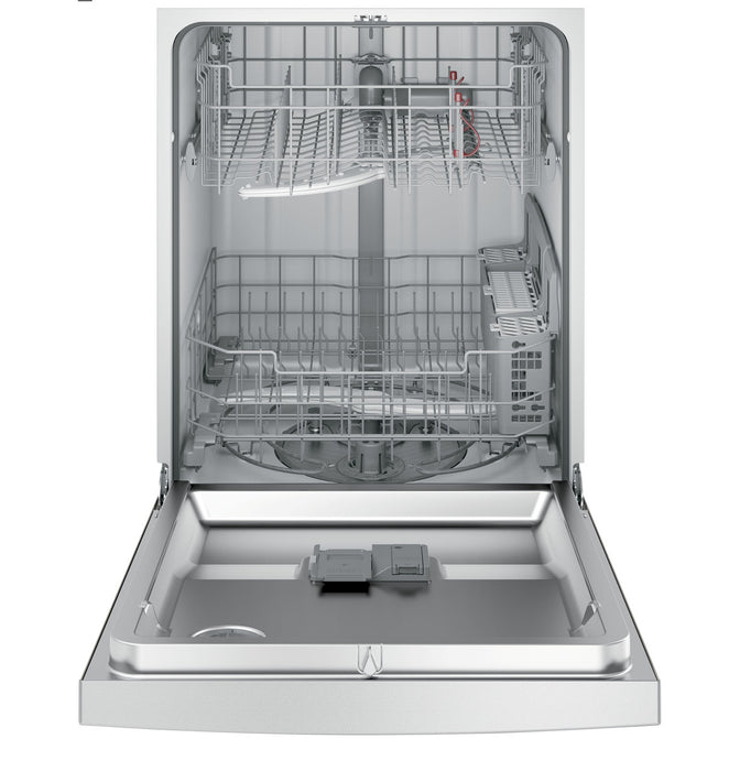 GE® Hybrid Stainless Steel Interior Dishwasher with Front Controls