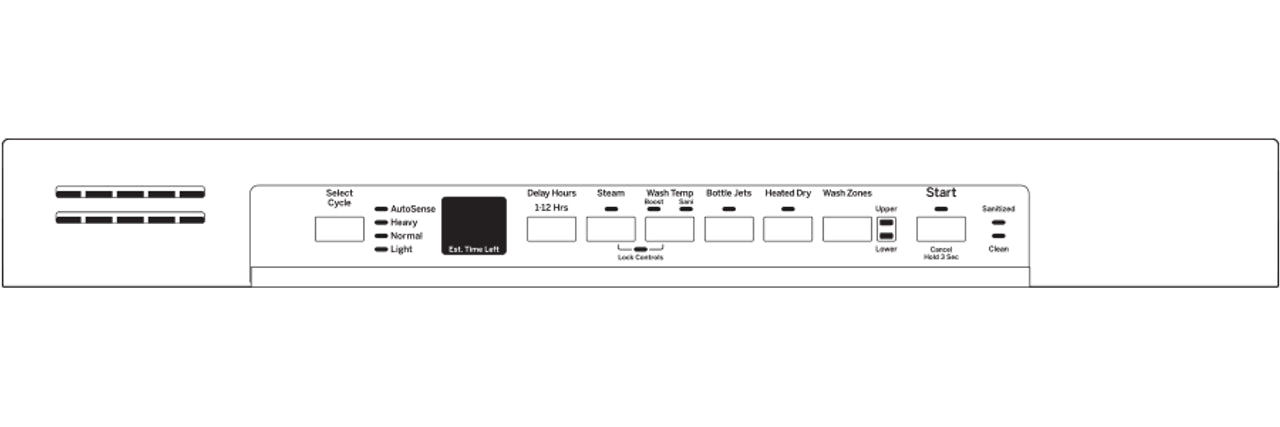 GE® Hybrid Stainless Steel Interior Dishwasher with Front Controls