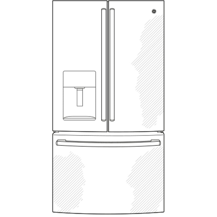 GE® ENERGY STAR® 23.6 Cu. Ft. French-Door Refrigerator