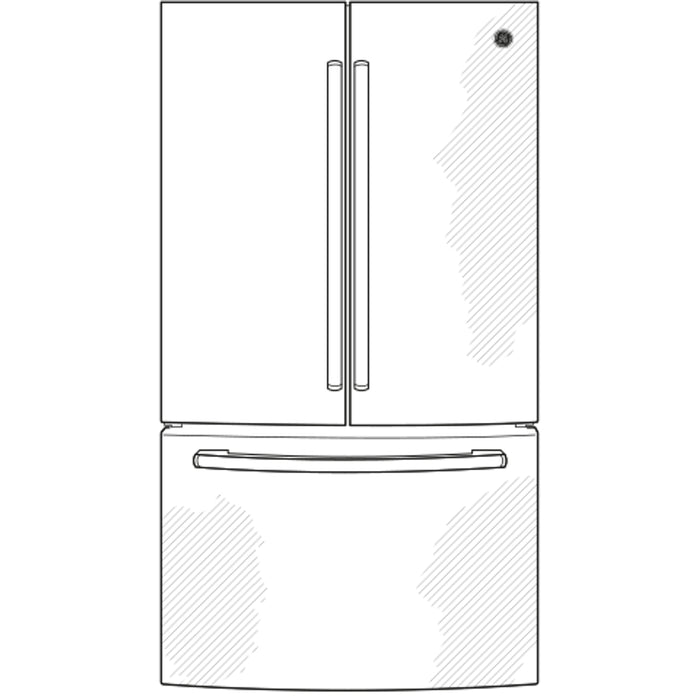 GE® ENERGY STAR® 18.6 Cu. Ft. Counter-Depth French-Door Refrigerator