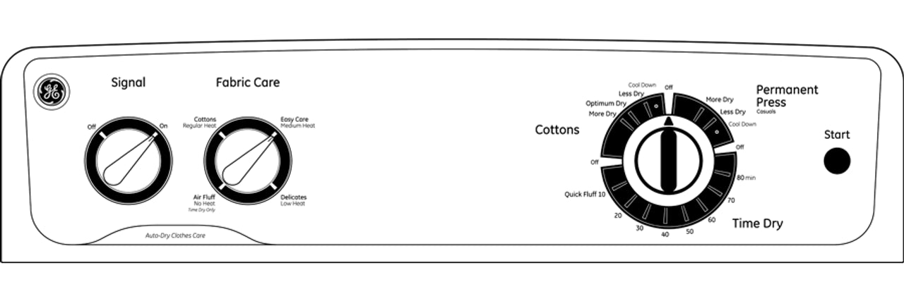 GE® 6.8 cu. ft. capacity Dura Drum electric dryer