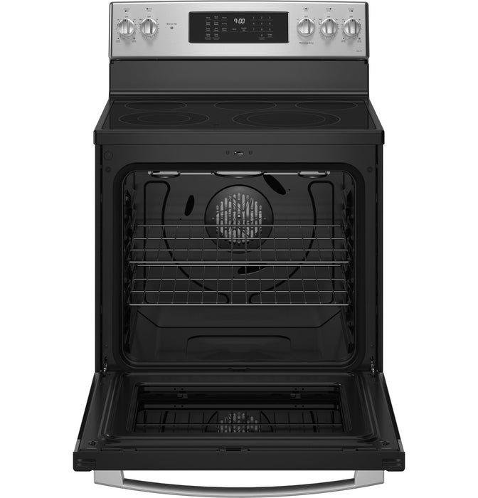 GE Profile™ 30" Smart Free-Standing Electric Convection Fingerprint Resistant Range with No Preheat Air Fry