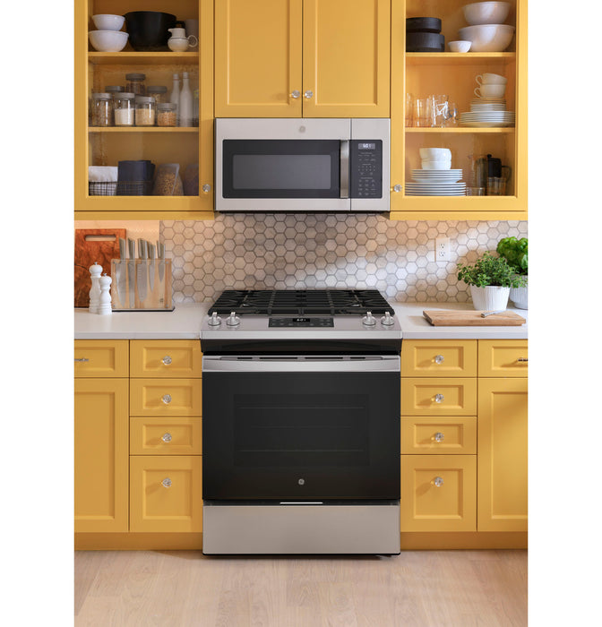 GE® 30" Slide-In Front Control Gas Range