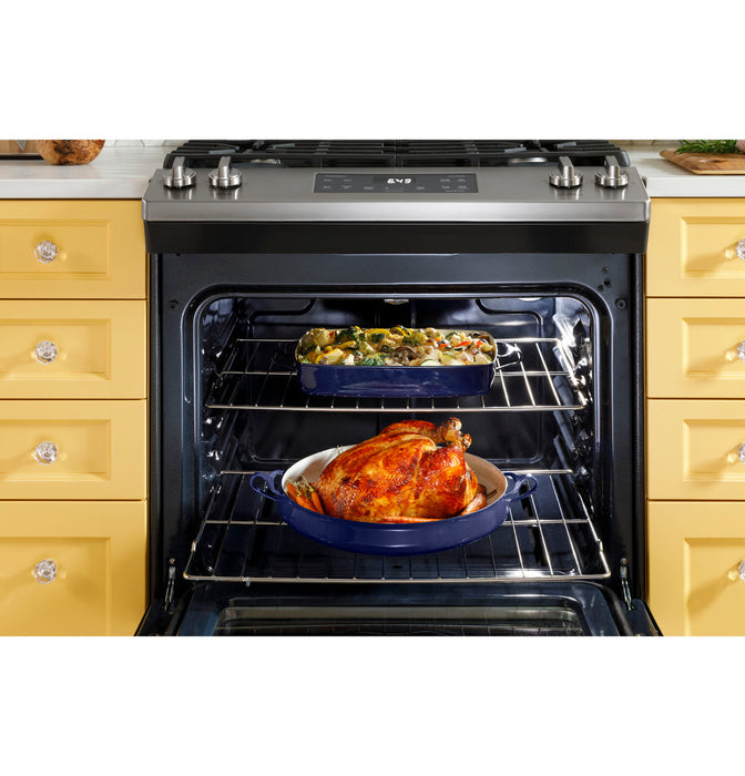 GE® 30" Slide-In Front Control Gas Range