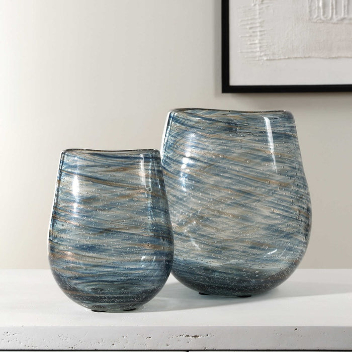 AURORA SWIRL, VASES, S/2