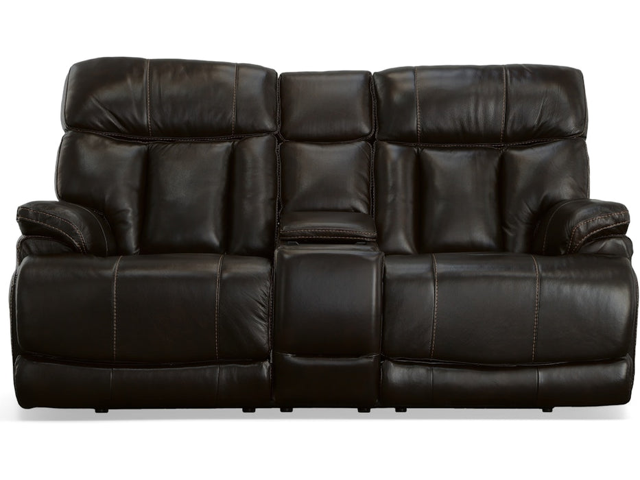 Clive Power Reclining Loveseat with Console and Power Headrests and Lumbar