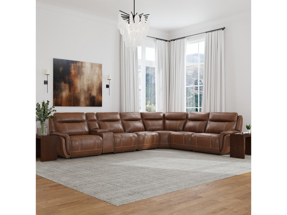 Swift Power Reclining Sectional with Power Headrests and Lumbar