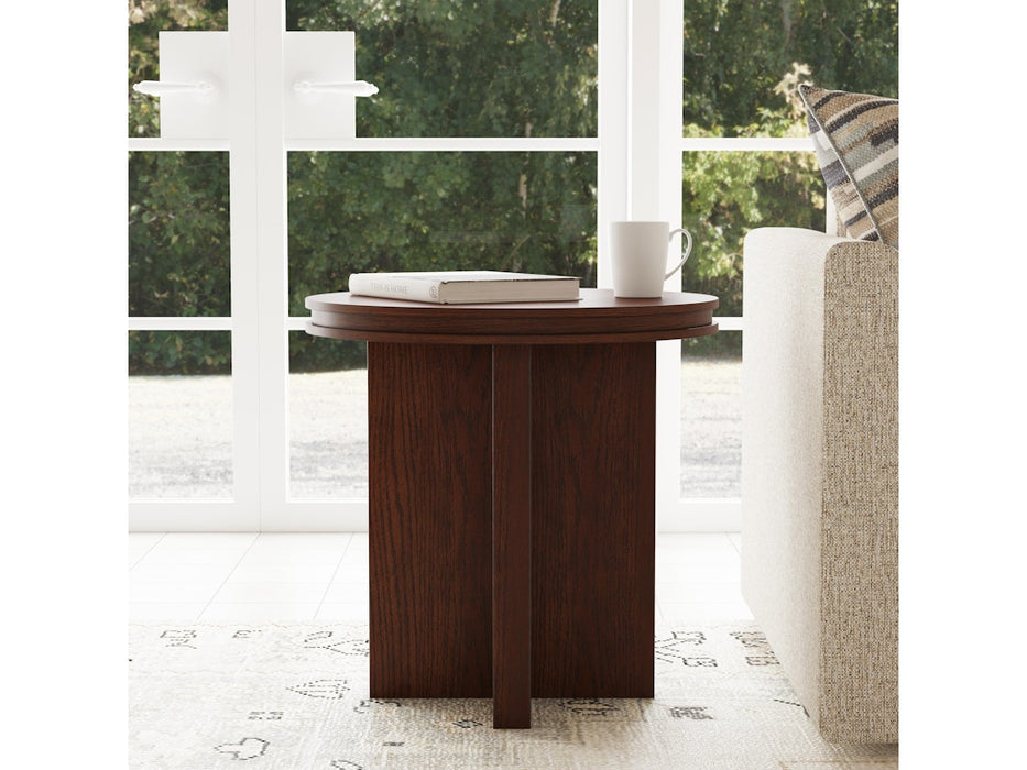 Waterfall Round End Table