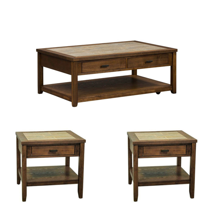 Mesa Valley - 3 Piece Set (1-Cocktail 2-End Tables)