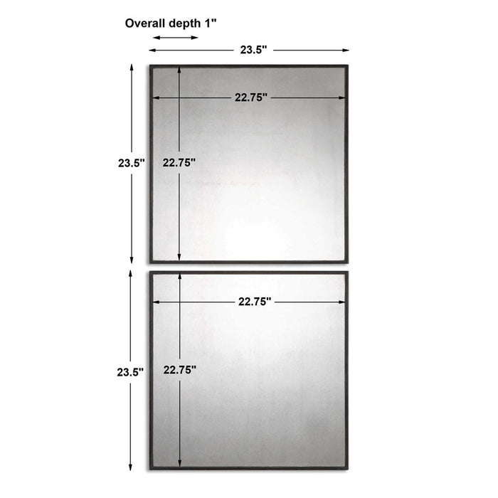 MATTY SQUARE MIRRORS, S/2