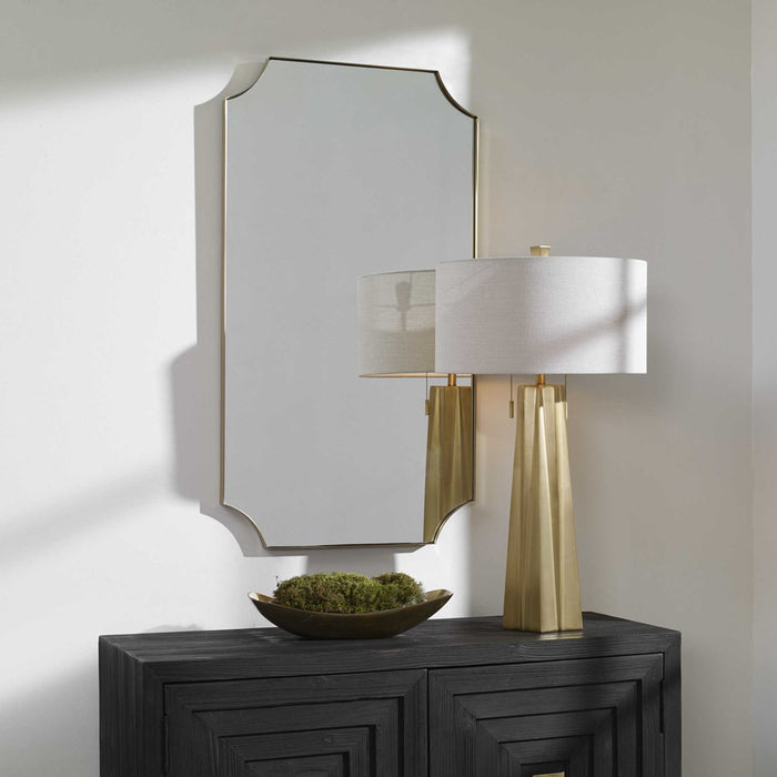 LENNOX MIRROR, BRASS