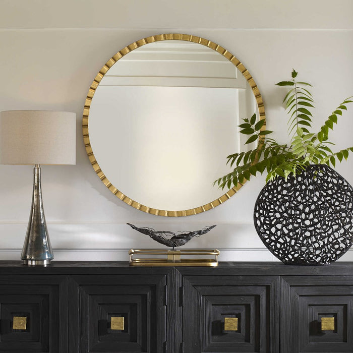 DANDRIDGE ROUND MIRROR, GOLD