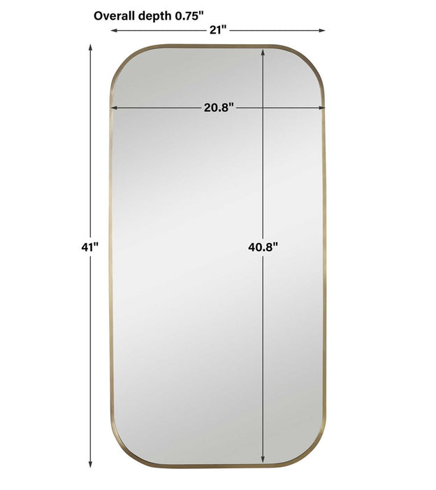 TAFT MIRROR, BRASS