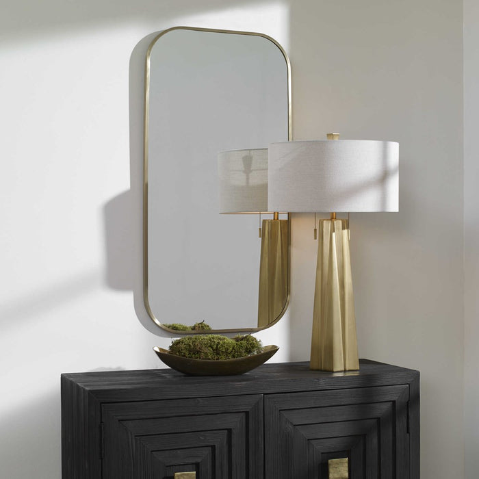 TAFT MIRROR, BRASS