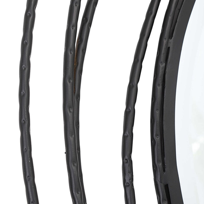 WHIRLWIND ROUND MIRROR, BLACK